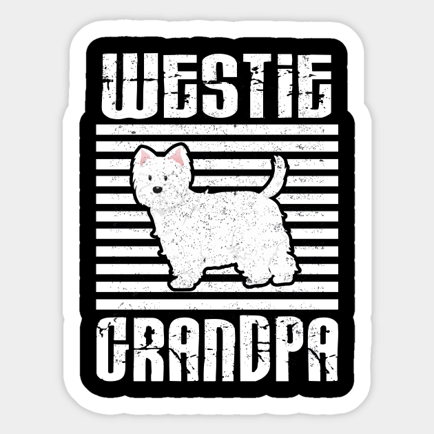 Westie Grandpa Proud Dogs Sticker by aaltadel